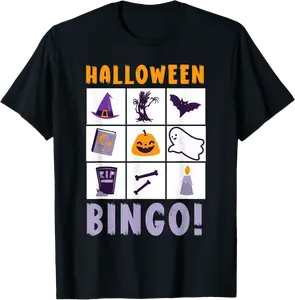 Bingo Halloween Trick Or Treat Bingo Player Bingo Caller T-Shirt - Wesleylewi Shop 36B0C6VS6DT8