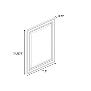 WDD1236 Wall Decorative Door Panel 11.5"W x 34.9375"H x 0.75"D