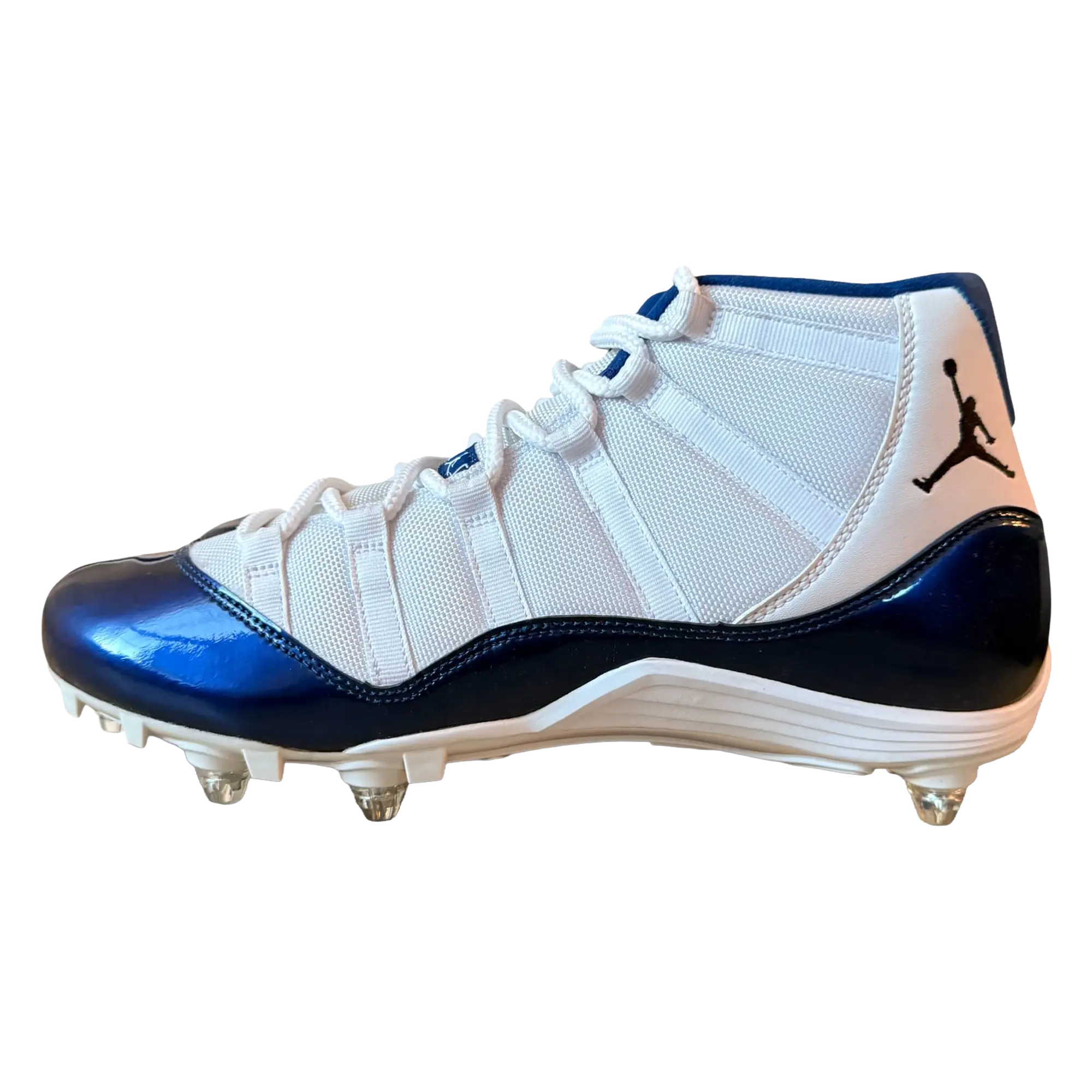 Jordan 11 Detachable Cleats "White / Black-Gym Blue" SU18 MNJDSP 844 D1