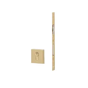 Emtek 2051 European Mortise Deadbolt with Integrated Roller Latch , Round 2-1/4" dia. , Keyed with Euro Profile Cylinder