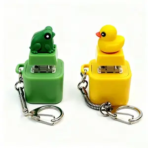2PCS Croaking Keychain - Light Sound Fidget Toy Adult Stress Relief
