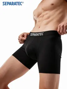 Separatec Men's Bamboo Rayon Dual Pouch Ball-Support Boxer Briefs 7-Pack - Soft Plain Human-Friendly Fabric, Spandex Elastic, Breathable, Stretchy Colorful Intimates for Daily All-Season Wear