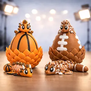 Basketball American Football Dragon Egg Gift Idea Sports Collectible Set Room Decor for Boys Kids Men Sports Fans Desk Decoration Home Office Display Birthday Christmas Holiday Gift