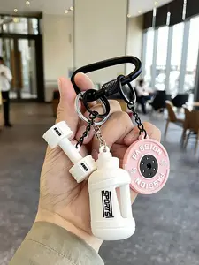 Vibrant Fitness Aesthetic Keychain Set with Workout Charms, Stylish Accessory for Gym Bags & Keys, Perfect Gift for Fitness Lovers