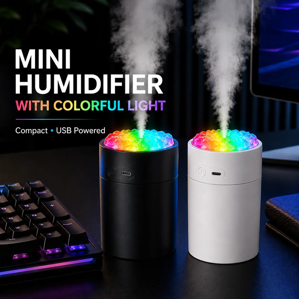 Unisex Starry Sky Essential Oil Diffuser & Car Humidifier - Adjustable Color-Changing Night Light Table Lamp, Home Bedroom Humidity Control, Fresh Mist Aromatherapy Device for Father's Day Home Improvement Use