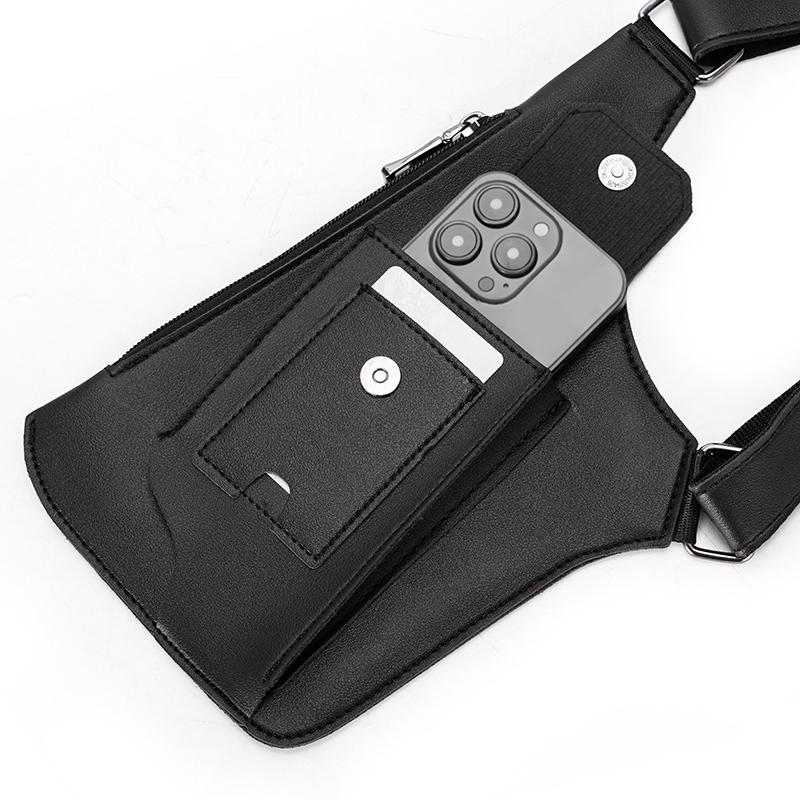 Ultra-Secure Outdoor Shoulder Bag for Hiking and Travel with Reinforced Anti-Theft Hidden Compartment Adjustable Strap for Men and Women Durable Waterproof Leather Crossbody Bag