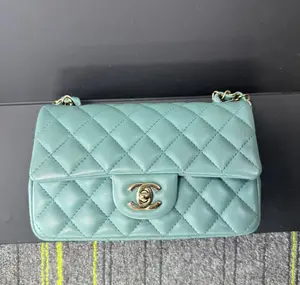 Pre-owned CHANEL FRANCE Crossbody Bags HH small light green cf crossbody bag 10507