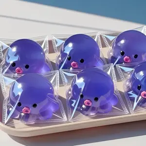 2 pcs Bouncy Fun Bubble Octopus Squishy, Slow-Rising Bubble Squishy, Excellent Hand Feel, Perfect Gift for Holidays and Parties