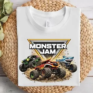 Youth and Adult Monster Truck Racing Graphic T-Shirt, Off-Road Motorsports Tee for Fans, Funny Cotton Tee, Cool Gift Apparel Made In The USA	