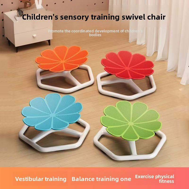 Spinning Chair for Kids, Flower-Shaped Sensory Spinning Chair for Balance & Coordination, Sensory Chair,  Sensory Toys for Coordination Balance Focus (Pink)