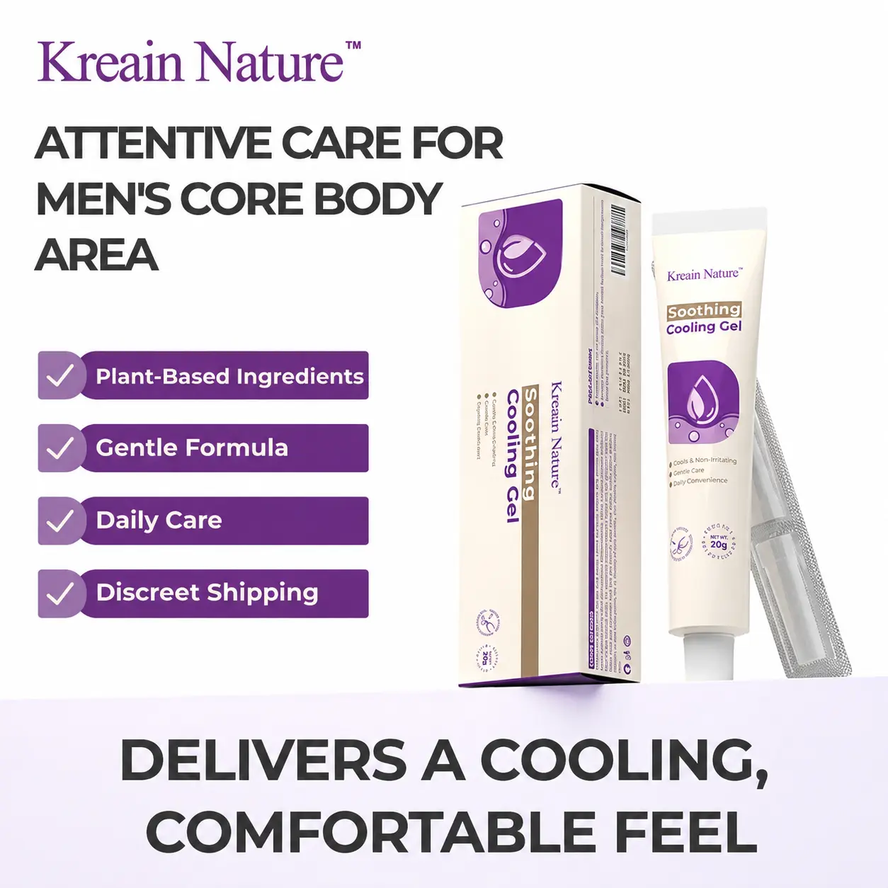 Kreain nature 3 Natural herbal care gel, gentle and non-irritating, suitable for daily use for skincare#backtoschool