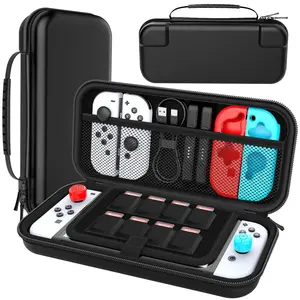 P-CLC016     Carry Case Compatible with Nintendo Switch & Nintendo Switch OLED Model 2021, Portable Travel Carry Case for Accessories and Console, Black