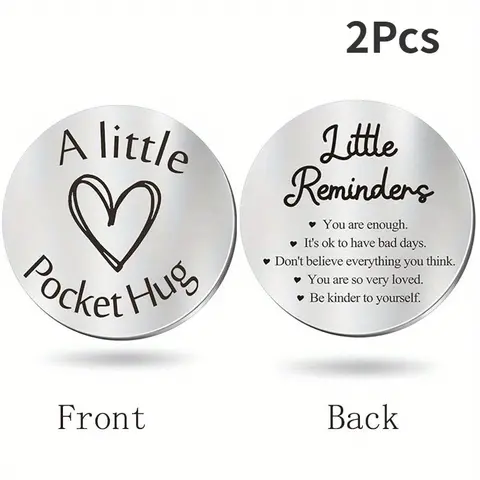 Men's 2Pcs Portable Stainless Steel Heart-Shaped Engraving Keychains - Heartwarming Message, Male Long Distance Keepsake, Love Gift for Boyfriend, Anniversary Gift for Husband