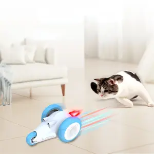 Smart Automatic Cat Chaser Toy, Interactive Pet Cat Toy, New Cute Electric Car Wheel Shape, Exercising Cat Energy, No Boredom