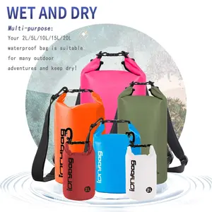 Idrybag Dry Bag,2L/5L/10L/15L/20L Multicolor Dry Bags Waterproof,Polyester Lightweight Drift Bag, Floating Dry Bag Roll Top Bag to Keep Equipment Dry, Suitable for Kayaking, Rafting, Boating, Swimming, Camping, Hiking, Beach, Fishin