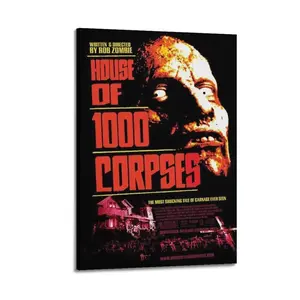 House of 1000 Corpses Canvas Painting Oil Painting Wall Art Canvas Poster Decorative Painting Corridor Decoration Home Ornaments Photo Modern Abstract Design Artistic French Print