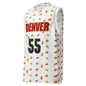 Denver White ITYSL 55 Burgers 55 Fries Funny Basketball and Lifting/Workout Jersey