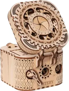 ROKR 3D Wooden Puzzle Password Box Model Kits for Adults and Teens to Build Combination Lock Mechanism Christmas/Birthday
