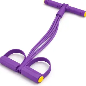 Fitness Resistance Bands Foot Ankle Puller Trainer, Home Exercise Equipment for Strength Training & Body Shaping (Mat Not Included)