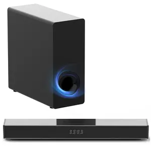 2.1ch Soundbar with 160 Watt Powerful Wired Sub woofer For TV PC, S-Force PRO Front Surround Sound Digital, Black