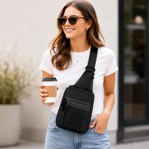 Chest Sling Bag for Men & Women - EDC Shoulder Bag Tactical - Crossbody Concealed  Bag - Mens Chest Pack outdoorfun hidden carry Compact Concealed Carry Sling Bag