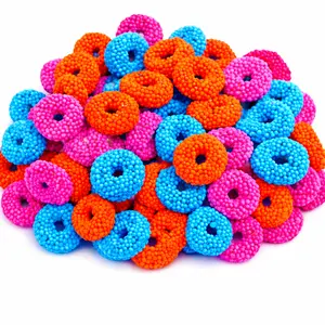 Cosmic Candy Coated Gummy Rings - Vibrant Assorted Colors and Flavors for Fun Snacking