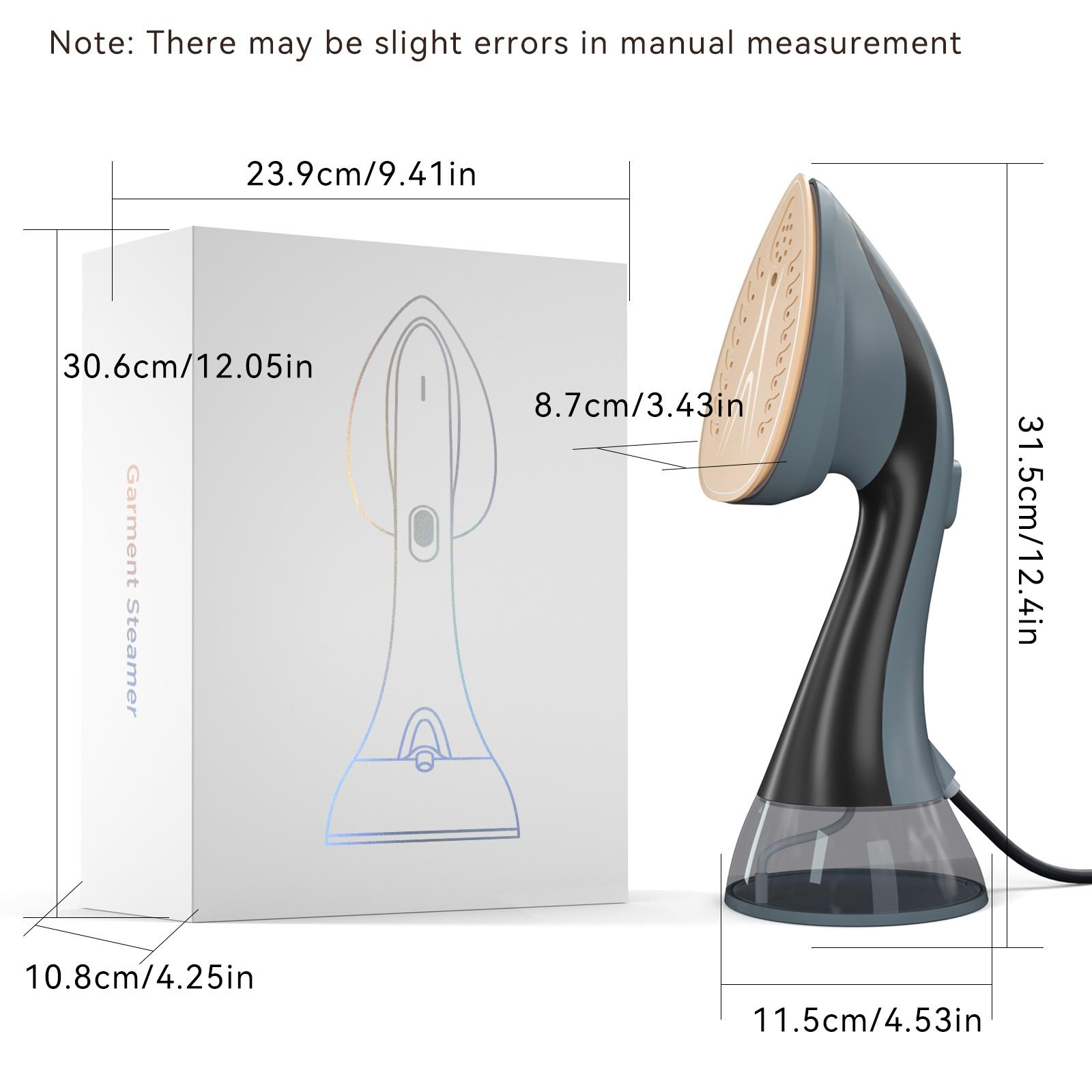 Handheld Clothing Steamer - Corded 1300W 1500W 110V US Plug, 150℃ Steam, Large Soleplate, 300ml Water Tank, 760g Lightweight Portable Wrinkle Removal Steamer for Home, Travel, 1500W Power