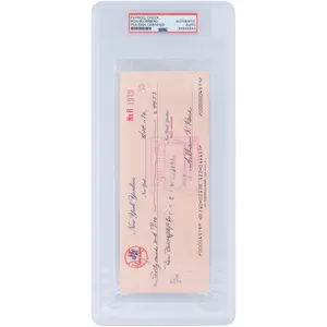 Ron Bloomberg New York Yankees Autographed Check from August 24, 1976 - PSA 84845843 - Fanatics Authentic Certified