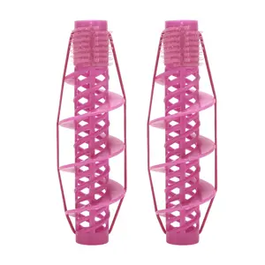 VOCOSTE Convenient Heatless Voluminous Hair Roller for Women 5.08"x1.57" Rose Red 2pcs