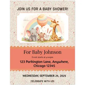 Baby Shower Invitation Cards Pack of 10 - Eco-Friendly, Stylish, Customizable Designs