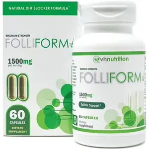 DHT Blocker Hair Growth Supplement for Men & Women – 1500mg Saw Palmetto, Pygeum & Nettle Root – Supports Healthy Hair Growth & Scalp Health – 60 Capsules