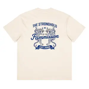 Stronghold Men's Box Tee - Fitted Short Sleeve Crew Neck Casual Summer Top in 100% Combed Ring-Spun Cotton with Oversized Fit & Reinforced Neckline Fabric Menswear