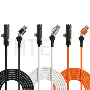240w Foldable Stand Data Cable, Bent Dual C Braided Wire, Compatible with Apple iPhone 17 & Huawei Phones, Charging Cable, Folding