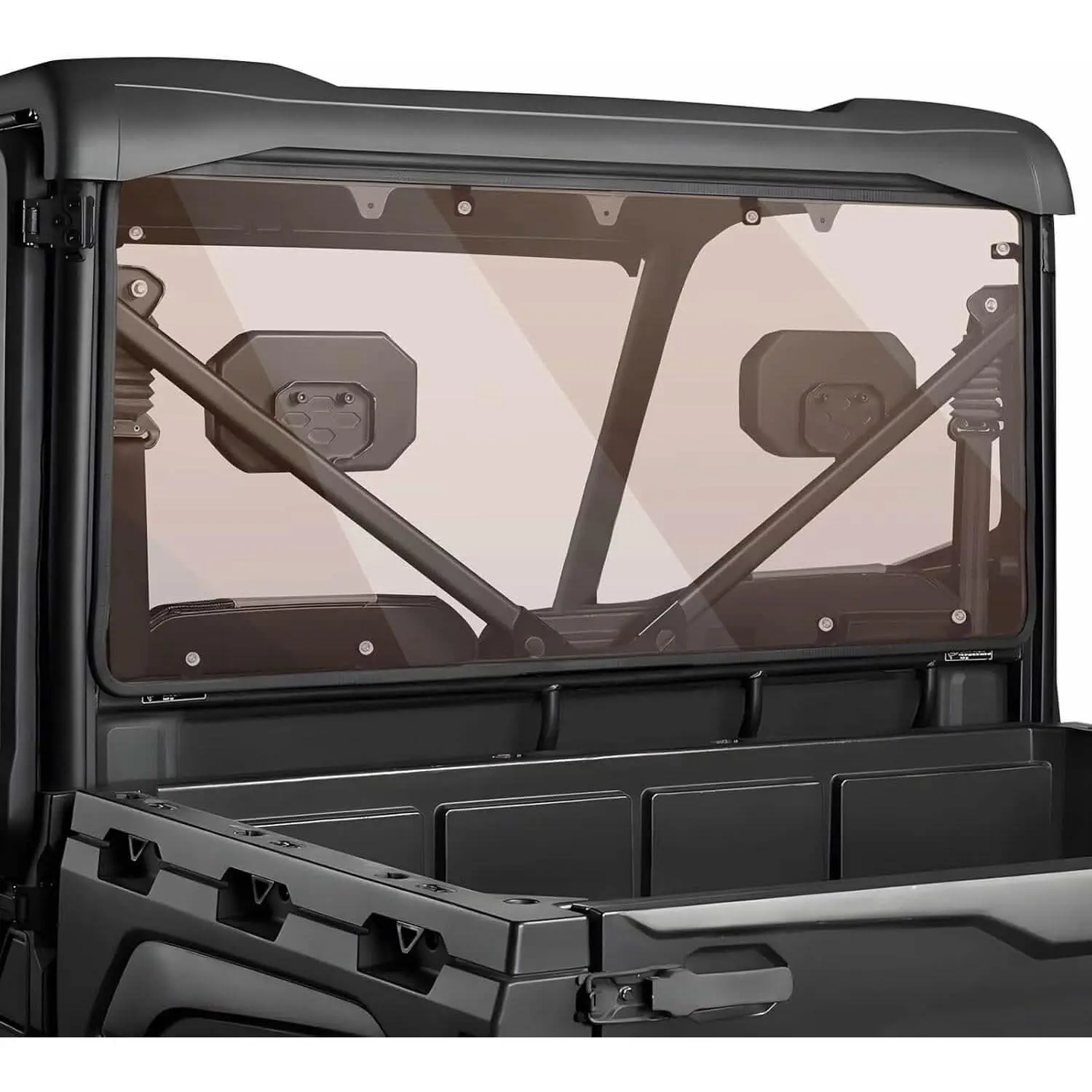 StarknightMT Uforce 600 Rear Windshield UTV Tinted Back Window Compatible With 2021+ CFMOTO UForce 600 Back Windshield Clear Windscreen 250 Time Stronger Than Glass