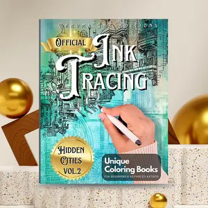 Easy-To-Use Tracing Book, Unique Coloring Books, Includes Various Unique Patterns, Suitable for Adults and Teens, Portable Size, Perfect Gift