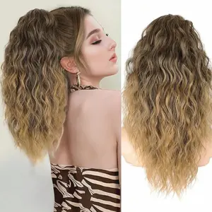 [New] SummerVibes Braided Ponytail  18/20/30 inch extension clips with braids for a curled ponytail, lengthens hair for a natural, voluminous look, suitable for everyday use as a women's synthetic wig.