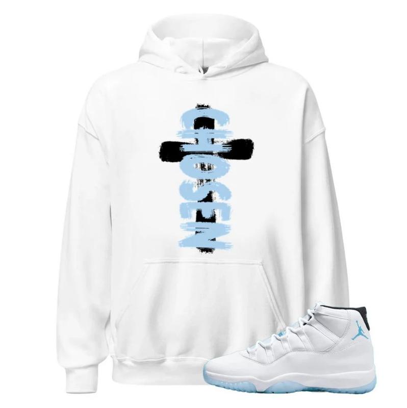 AJ 11 Legend Blue Hoodie to Match Sneaker, Legend Blue 11 Hoodie, Legend Blue 11s Outfit, Men's Clothing, Unisex Top