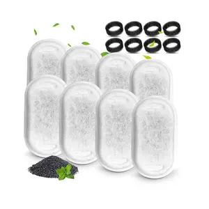 Water Fountain Filter, Water Filtration 8/24pcs Replacement Pet Water Fountain Filter Set, without Fountain, Compatible with Multiple Machines