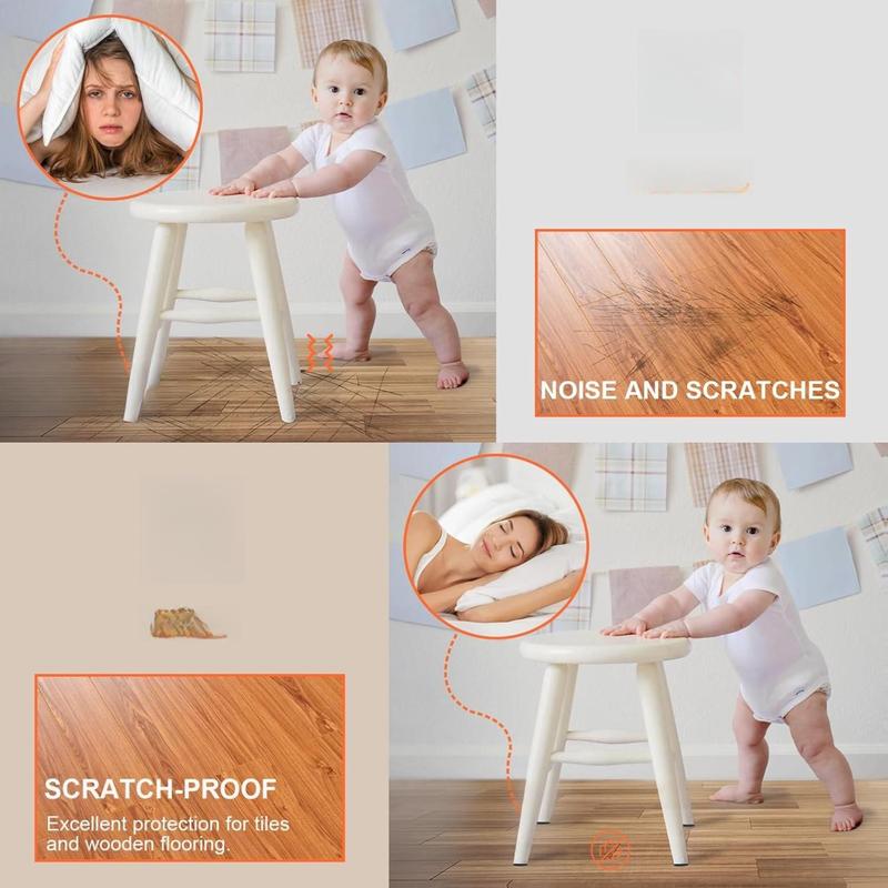 Felt Furniture Pads 300 Pieces Black 136 Sizes for Hardwood Floors Strong Adhesive Backing Protects Laminate Tiled Surfaces Easy Installation