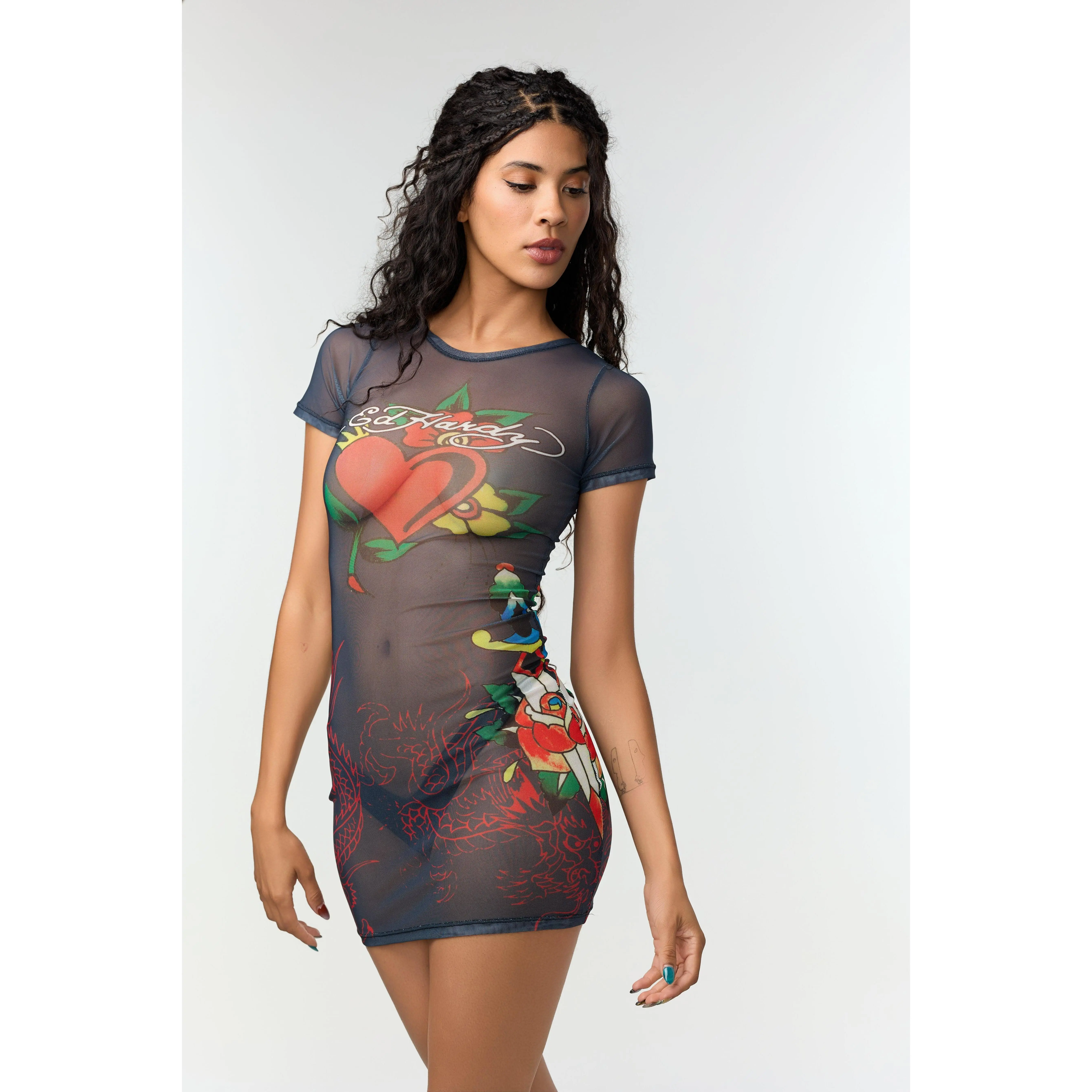 ED HARDY DAGGER ROSE'- MESH DRESS COVER-UP - TikTok Shop ED HARDY DAGGER ROSE'- MESH DRESS COVER-UP - TikTok Shop