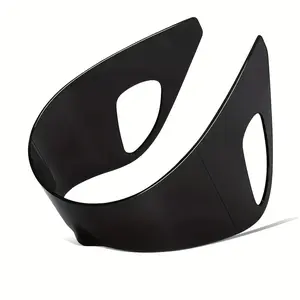 Y2K Punk Frameless Oversized Fashion Glasses - Black Glossy Shield Design, Decorative Lenses, UniGender Luxury Style, 2025 Trend, Stylish Eyewear, Shade For Women Gaming Reducing Focus Studded Rectangle Shield Glasses halloween life size