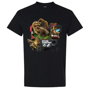Jurassic World Rebirth Spinosaurus Defend Territory T-Shirt , Unisex Cotton, Short Sleeve, Classic Fit