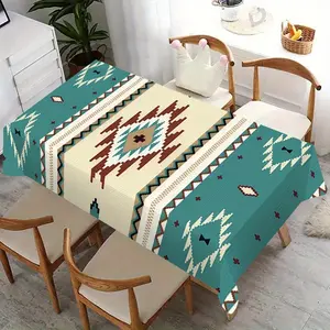 1 Exquisite South American Tribal Pattern Printed Tablecloth, Suitable for Home, Kitchen, Restaurant, and Holiday Gatherings