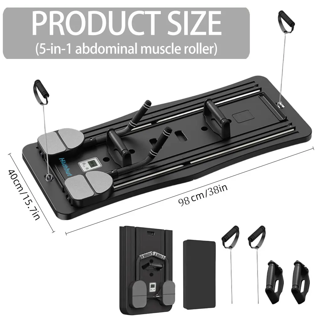 All-in-One Homhut Pilates Board Set, Stable Anti-Slip Training Reformer with Smart Timer, Space-Saving Gear for Beginner Daily Movement #HomeWorkoutHacks