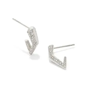 Kendra Scott Meridith Metal Huggie Earrings - Silver