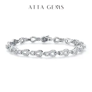 Bracelet Tennis 2.8mm Synthetic Moissanite For Woman Gift Anniversary B011