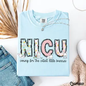 NICU Easter Shirt, Neonatal Intensive Care Unit, Nurse, Doctor, Crew, NICU Easter Bunnies Tee, Neonatal ICU, Spring, Gift