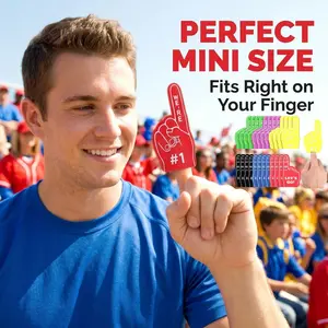Mini Foam Finger, 12pcs/set Colorful Handheld Foam Finger, Party Decoration Supplies for School Sports, Team Gifts, and Sports Themed Events, Ornaments