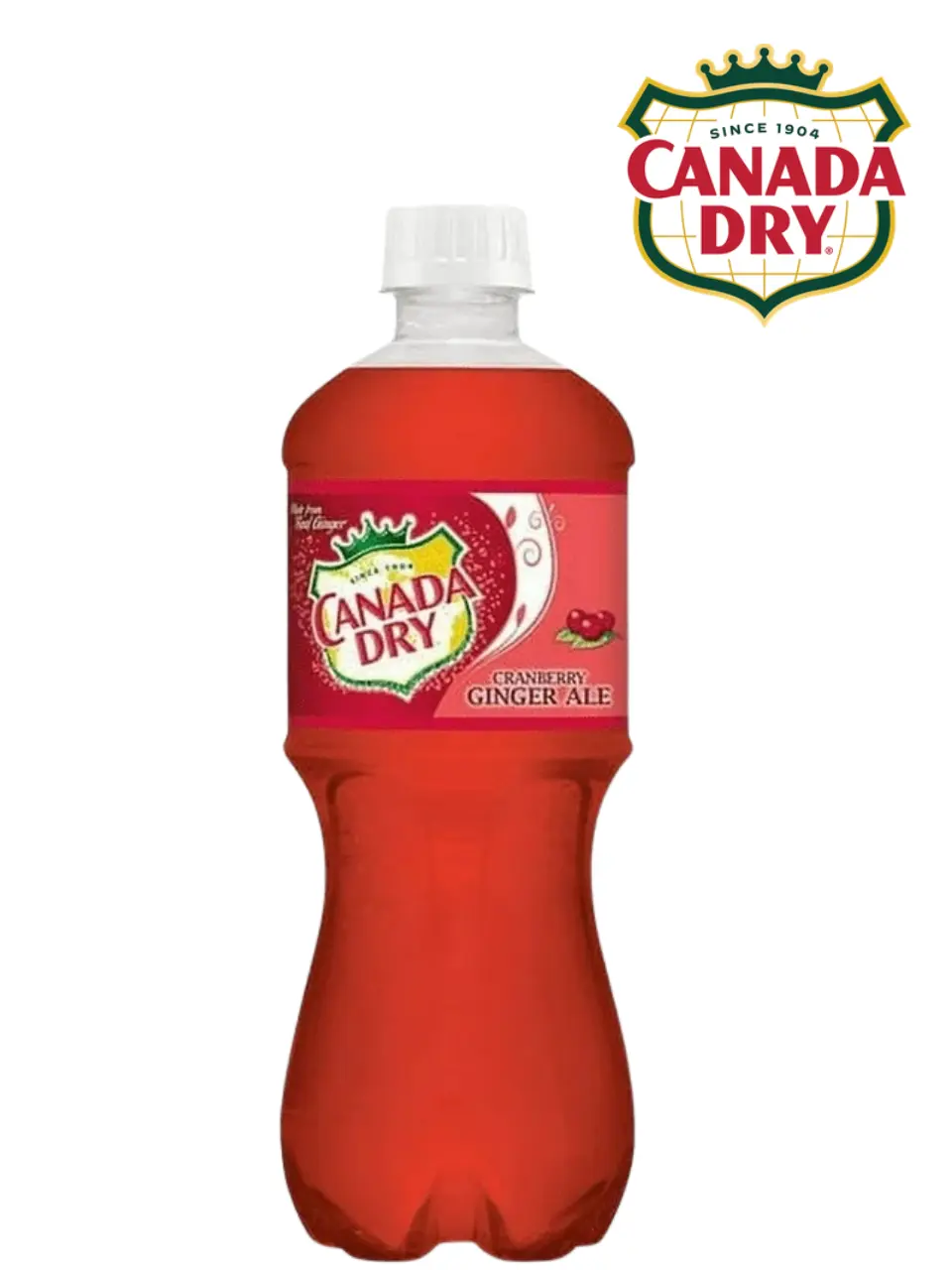 Canada Dry Cranberry Ginger Ale 20 FL OZ | Single Bottle, 3 Pack or 7 Pack | Cranberry Flavored Ginger Ale | NYC Bodega Favorite | NY Snack Pantry