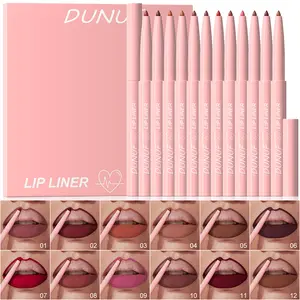 12Pcs Matte Plump Lipstick Pencil Makeup Set Long Lasting Waterproof Lip Glossy Easy To Apply Lip Tint Suitable For Dating Purposes Cosmetic